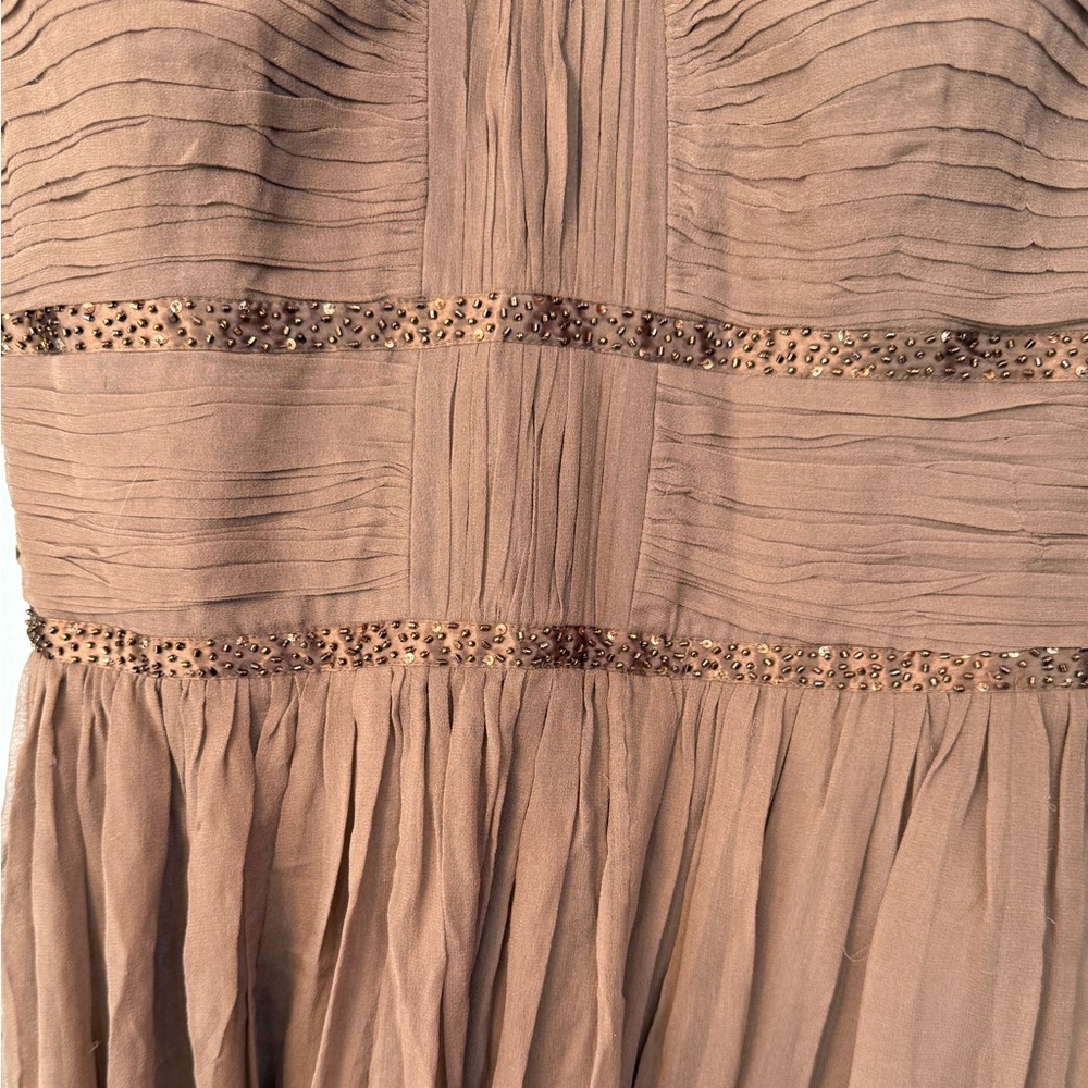 Laundry By Shelli Segal Silk Dress in Rich Brown - Picture 8 of 9